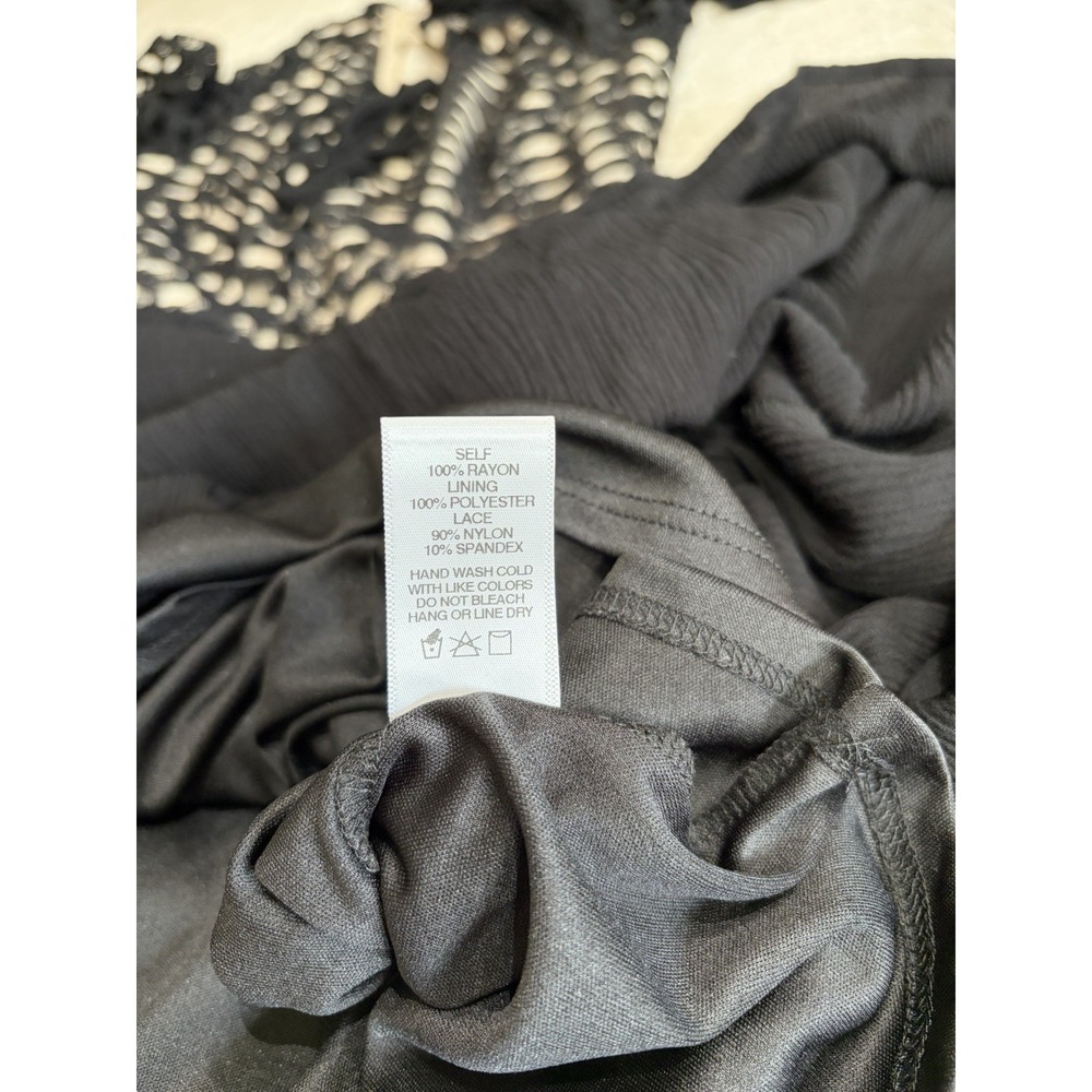 Witchy Gothic Flounce Sleeve Maxi Dress Small Black Dark Romantic Boho Festival - Picture 14 of 14